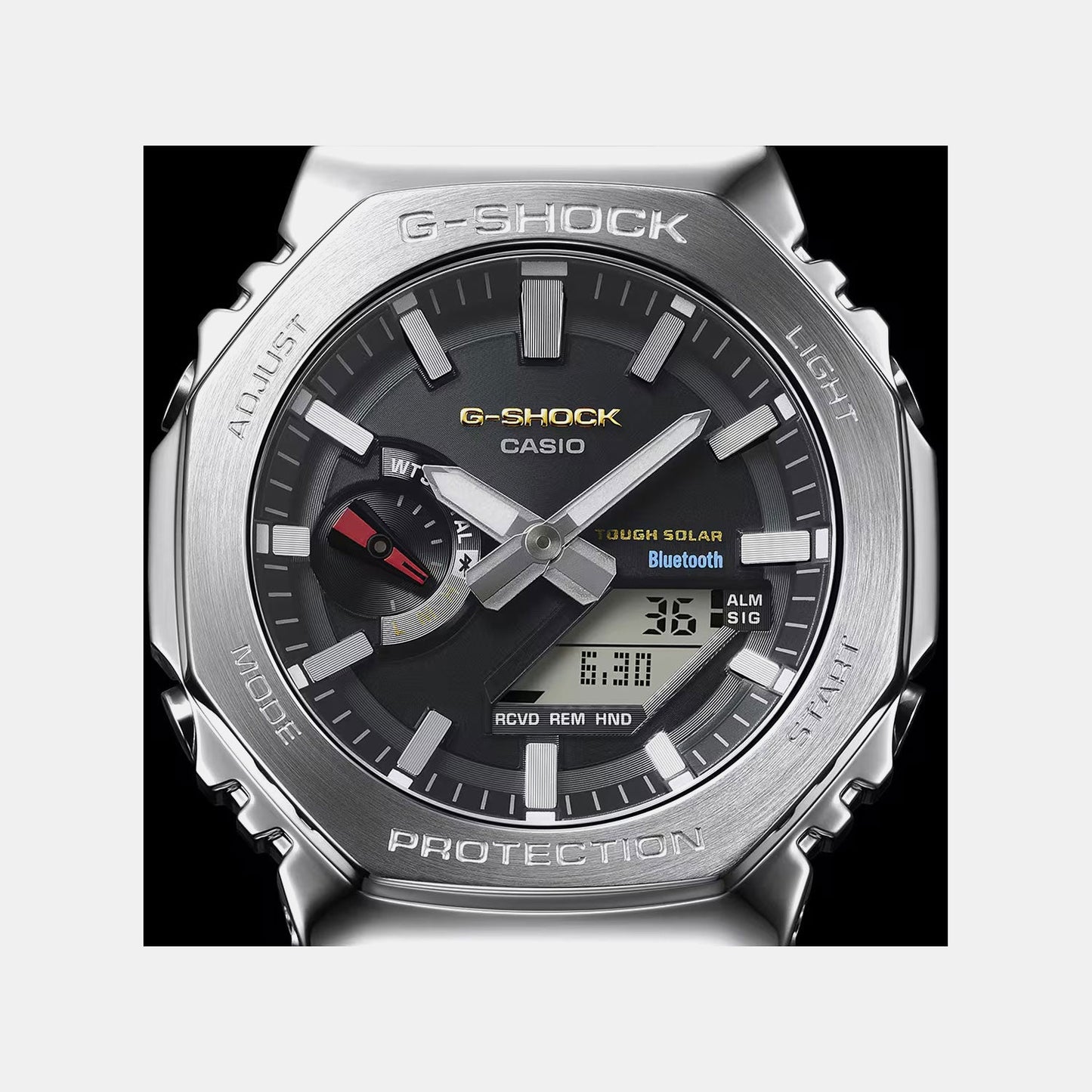 G-Shock Men Quartz Black Dial Analog-Digital Stainless Steel Watch G1714