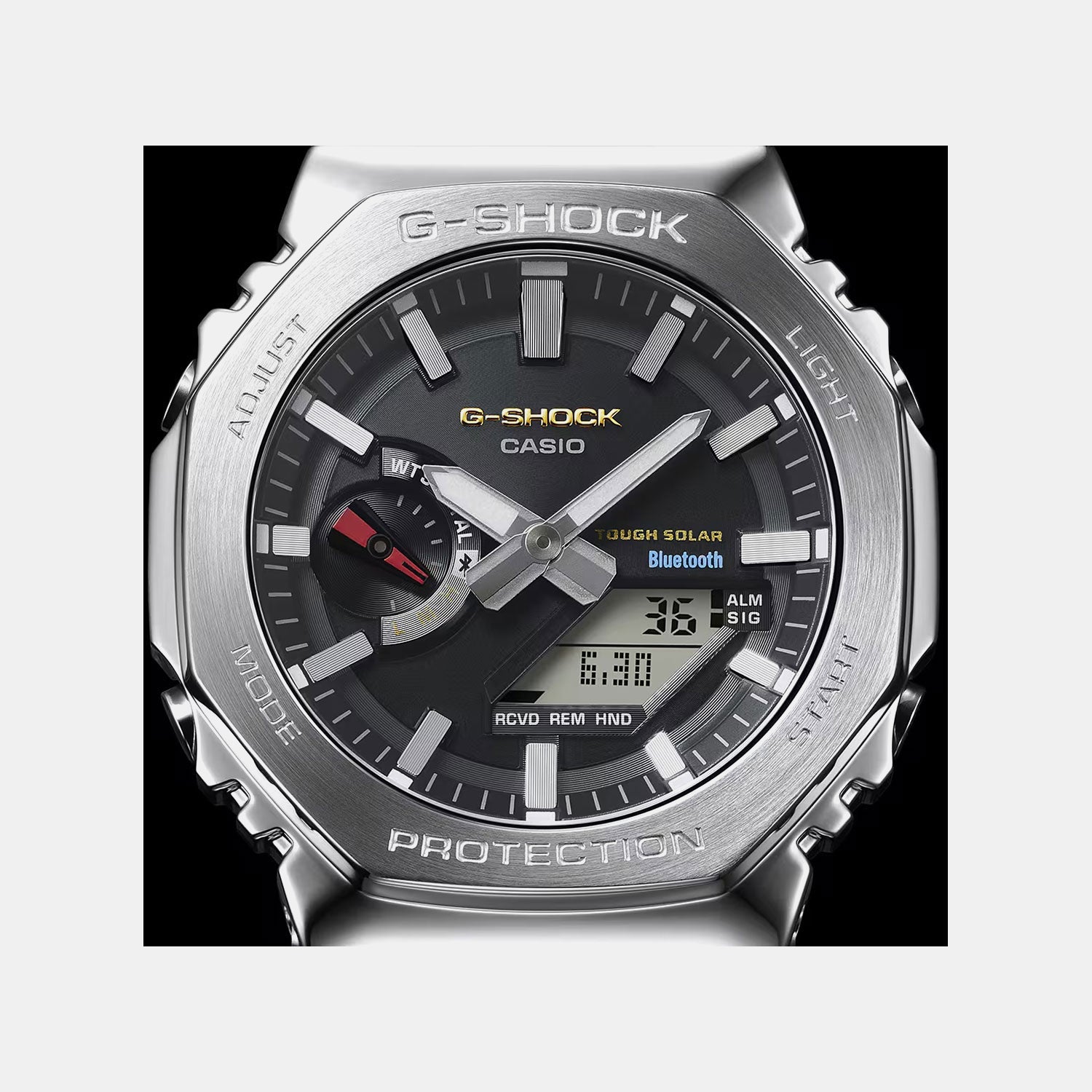 G-Shock Men Quartz Black Dial Analog-Digital Stainless Steel Watch G1714