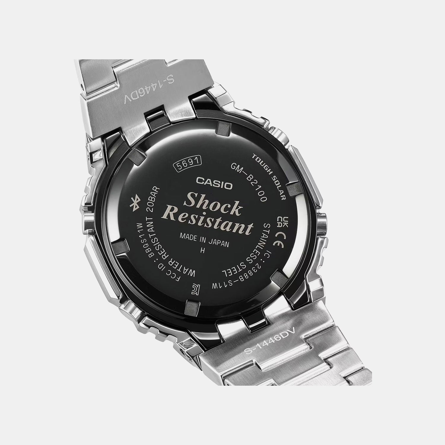 G-Shock Men Quartz Black Dial Analog-Digital Stainless Steel Watch G1714