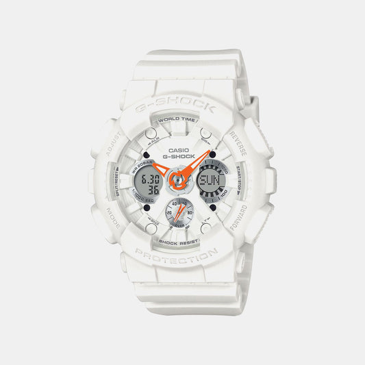 G-Shock Women Quartz White Dial Analog-Digital Resin Watch G1720