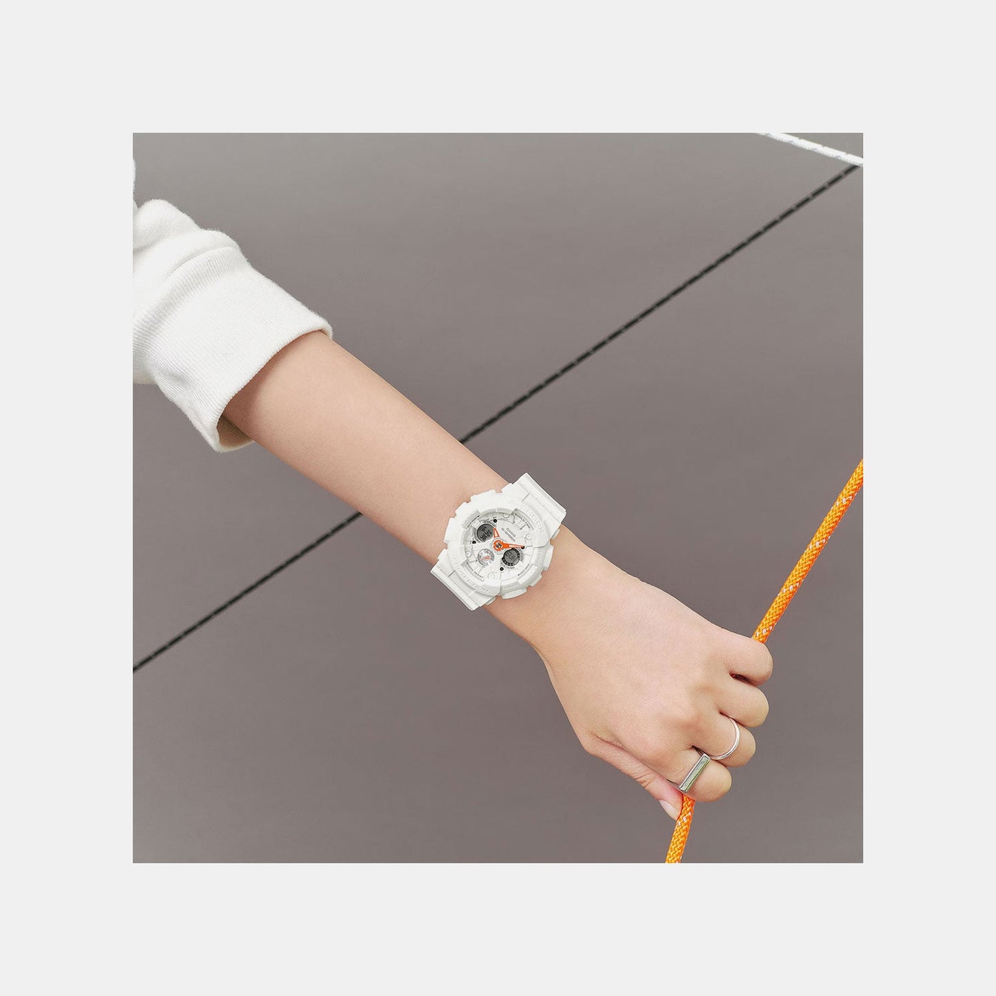 G-Shock Women Quartz White Dial Analog-Digital Resin Watch G1720