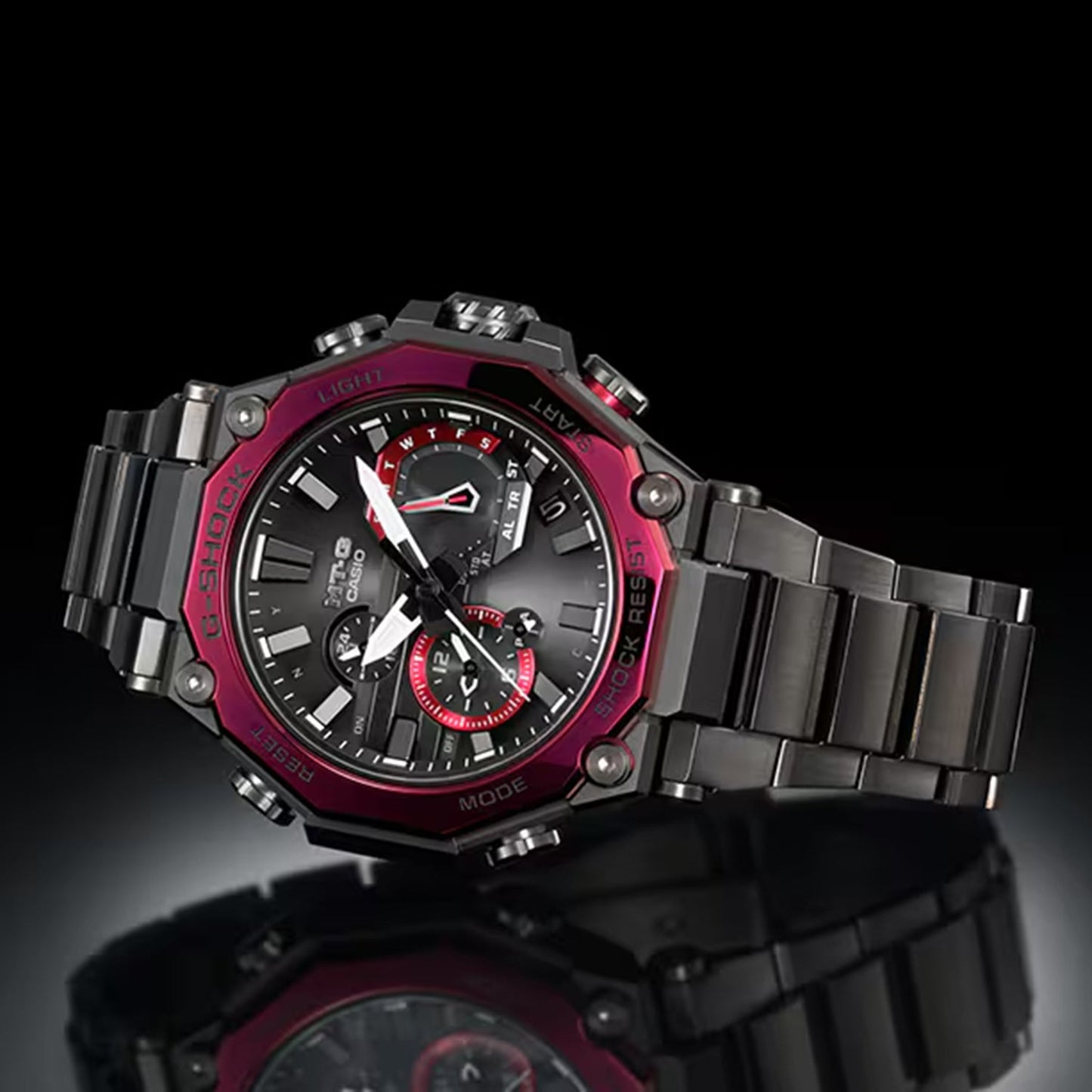 Men Quartz Black Dial Analog Resin Watch MTG-B2000BD-1A4DR G1731