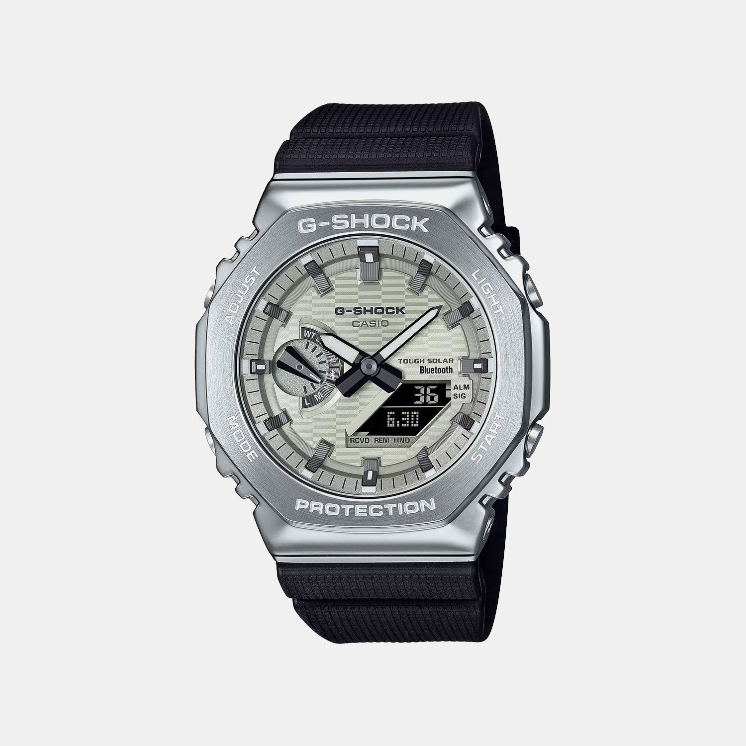 G-Shock Men Solar Yellow Dial Analog-Digital Resin Watch G1736