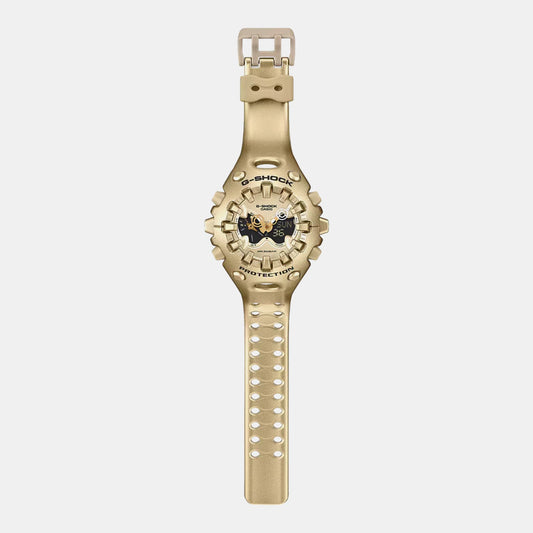 Men Quartz Gold Dial Analog-Digital Resin Watch G1759