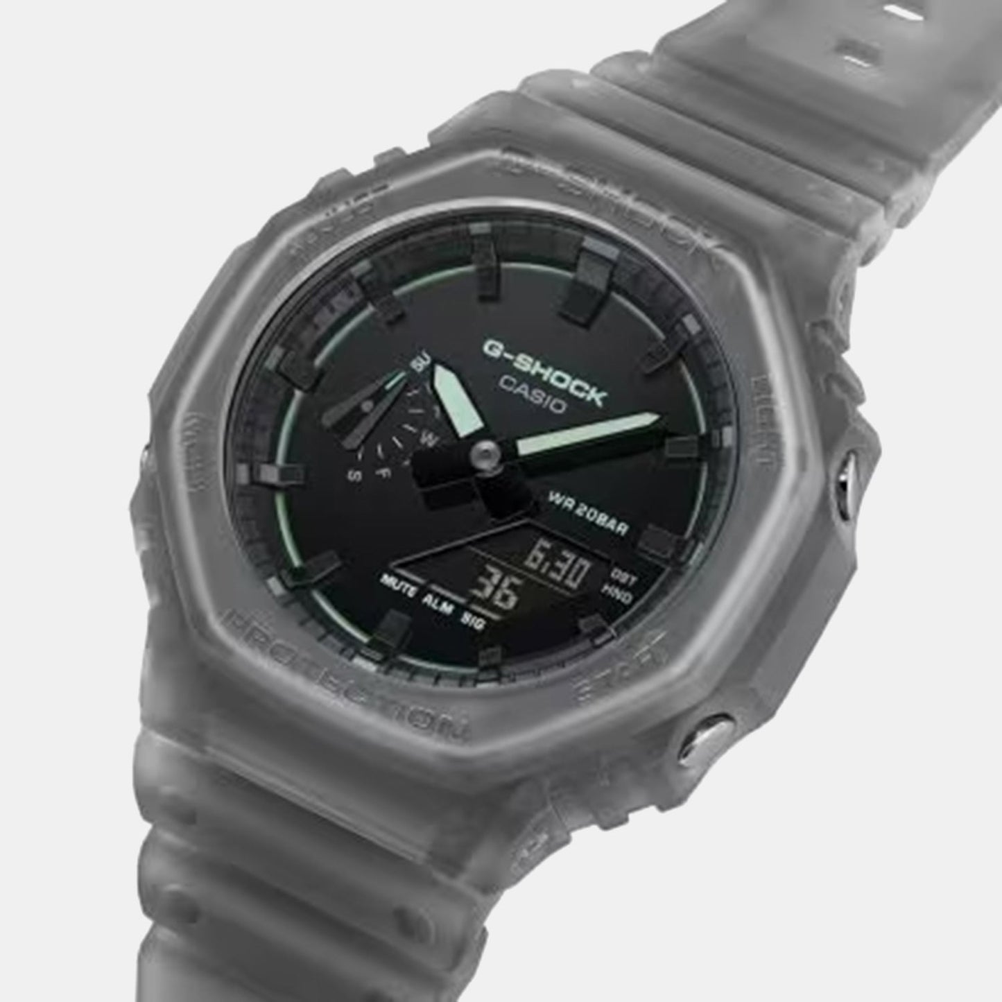 Men Quartz Black Dial Analog-Digital Resin Watch G1784