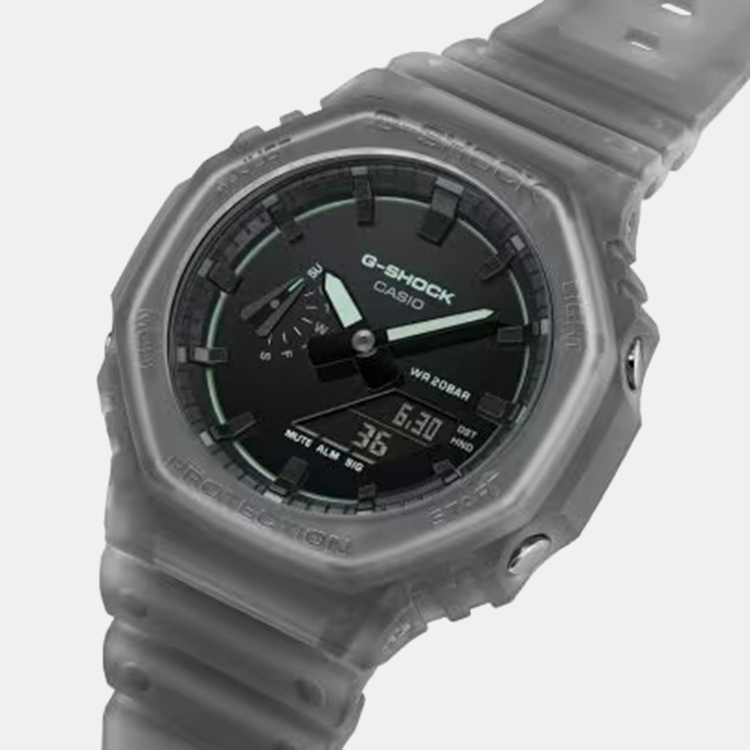 Men Quartz Black Dial Analog-Digital Resin Watch G1784