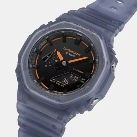 Men Quartz Black Dial Analog-Digital Resin Watch G1785