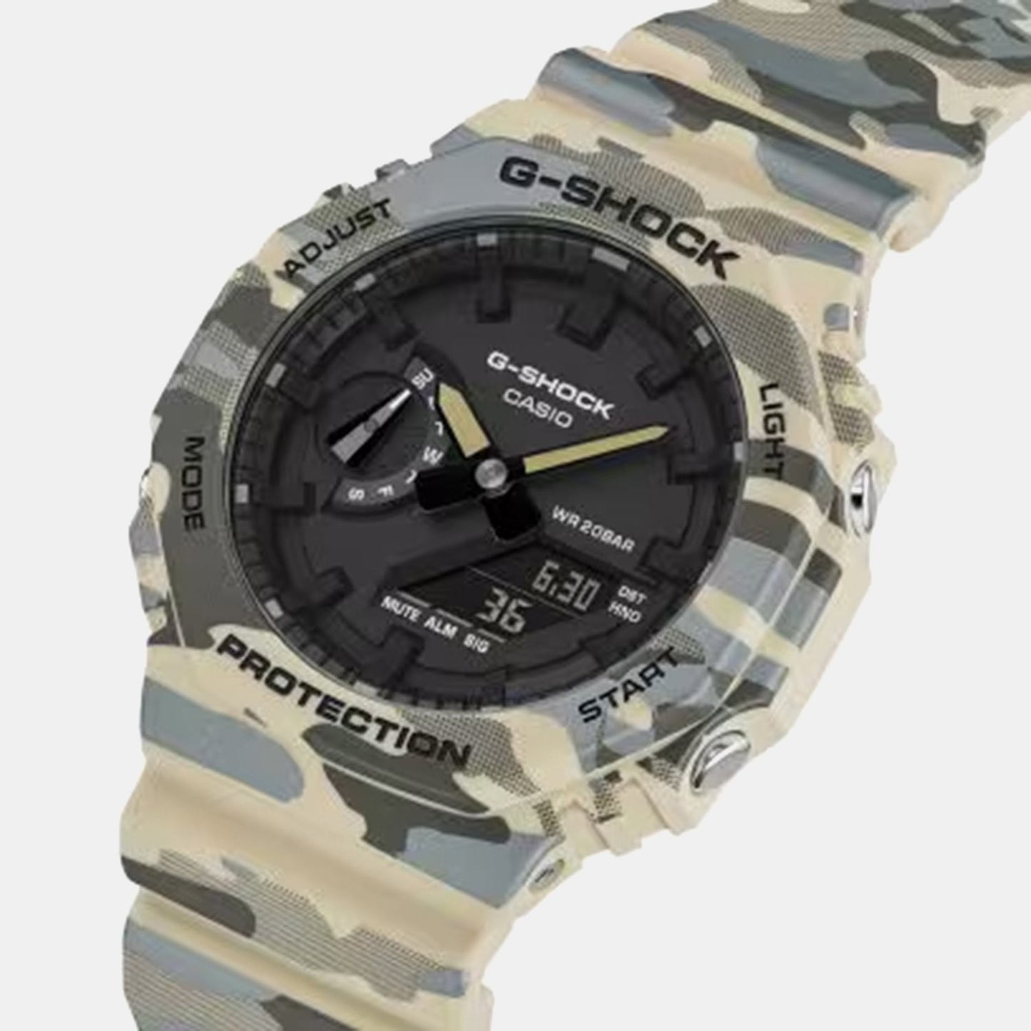 Men Quartz Black Dial Analog-Digital Resin Watch G1793
