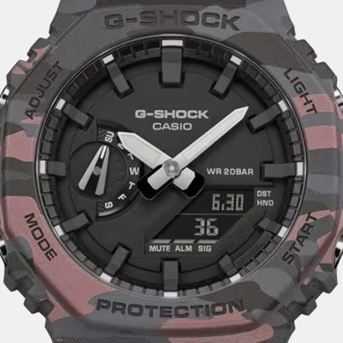 Men Quartz Black Dial Analog-Digital Resin Watch G1794