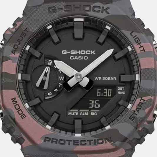 Men Quartz Black Dial Analog-Digital Resin Watch G1794