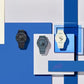 Women Quartz Blue Dial Analog-Digital Resin Watch G1797