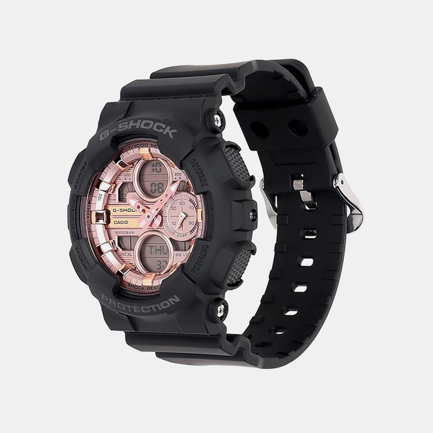 G-Shock Women Quartz Rose Gold Dial Analog-Digital Resin Watch G1800