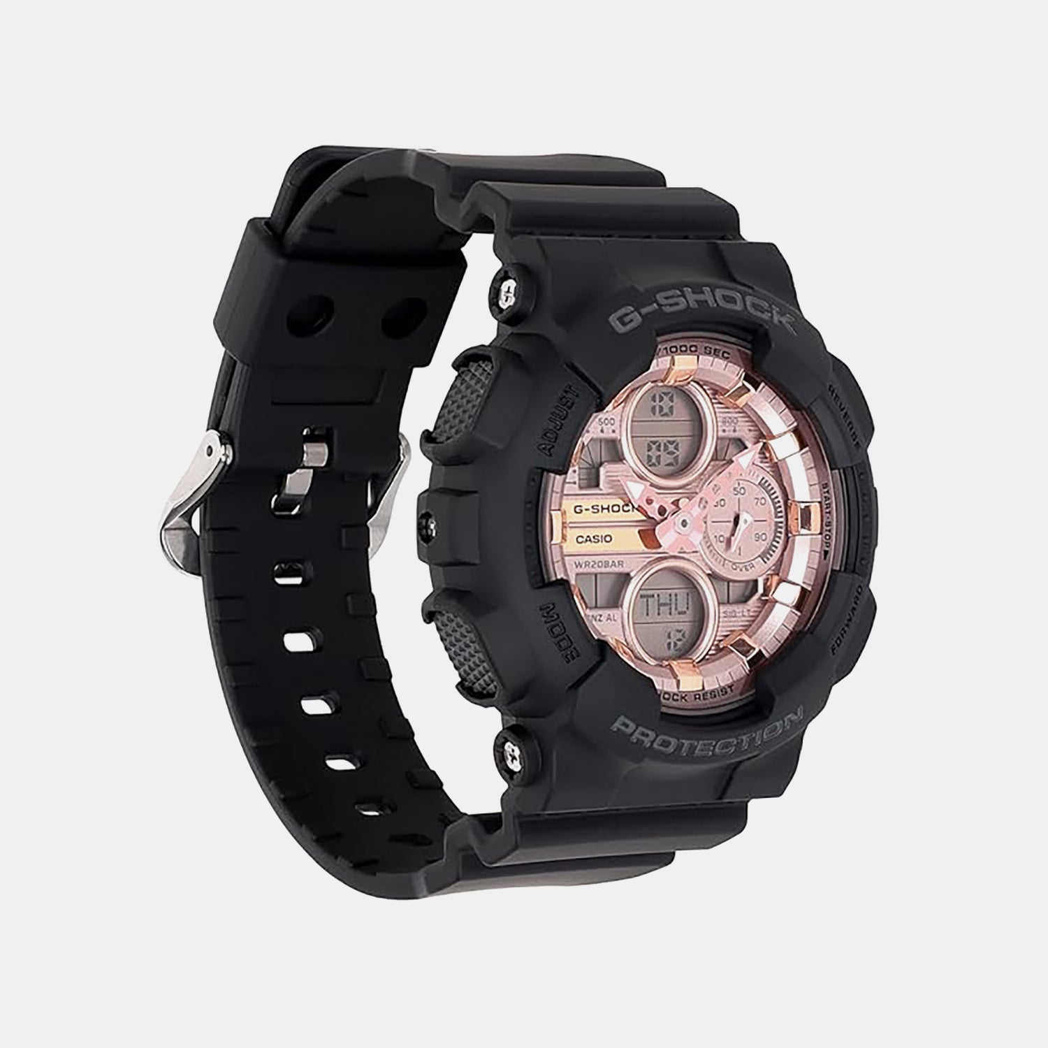 G-Shock Women Quartz Rose Gold Dial Analog-Digital Resin Watch G1800