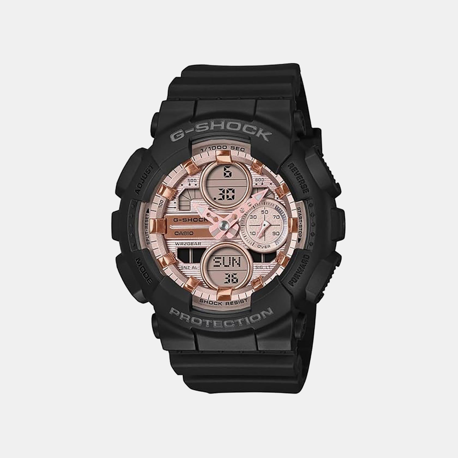 G-Shock Women Quartz Rose Gold Dial Analog-Digital Resin Watch G1800