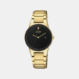 Axiom Women Quartz Black Dial Analog Stainless Steel GA1052-55E