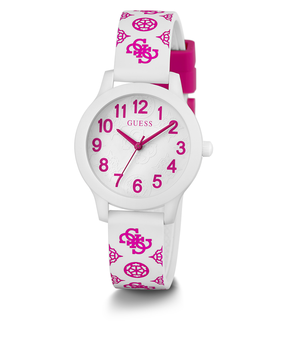 GUESS Kids Pink White Analog Watch