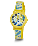 GUESS Kids Tie Dye Yellow Analog Watch