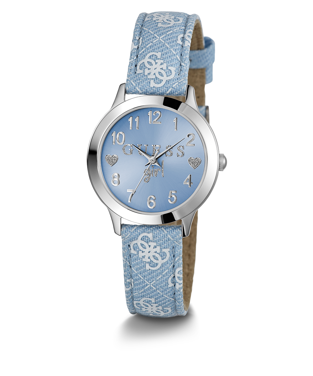 GUESS Kids Blue Silver Tone Analog Watch