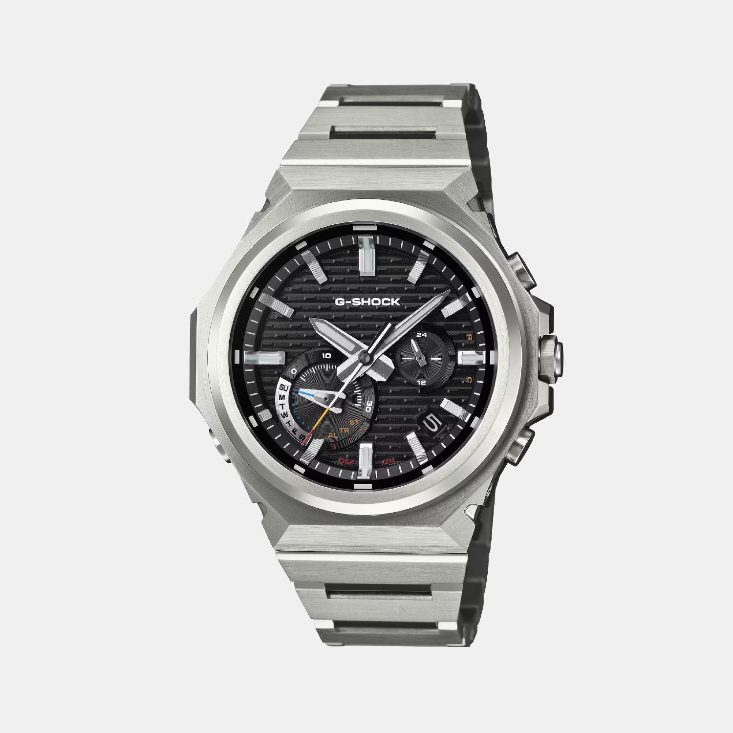 G-Shock Men Solar Black Dial Analog Stainless Steel Watch G1770
