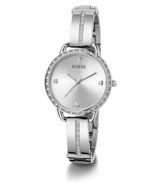 GUESS Ladies Silver Tone Analog Watch