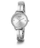 GUESS Ladies Silver Tone Analog Watch