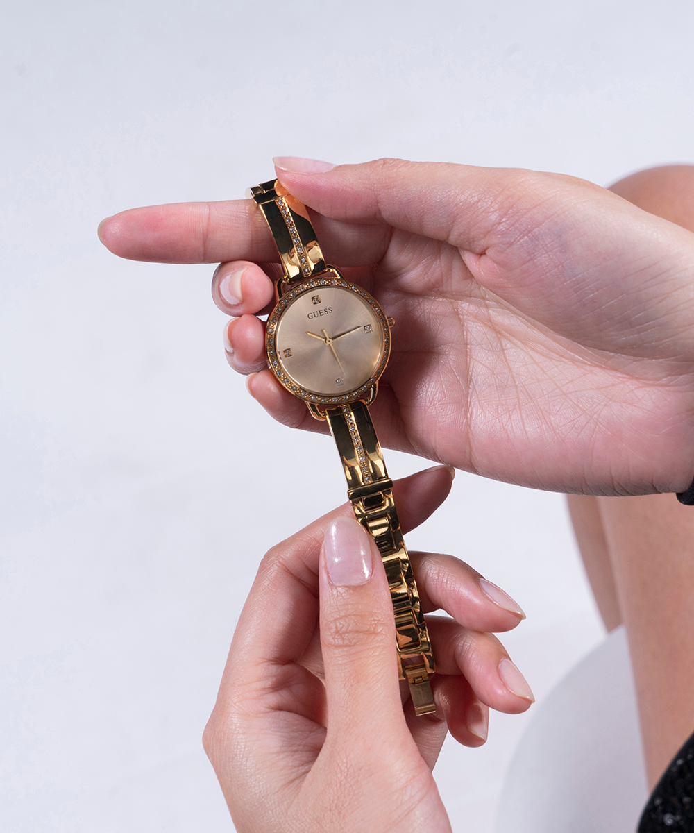 GUESS Ladies Gold Tone Analog Watch