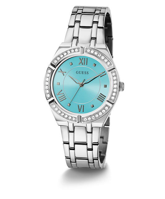 GUESS Ladies Silver Tone Analog Watch