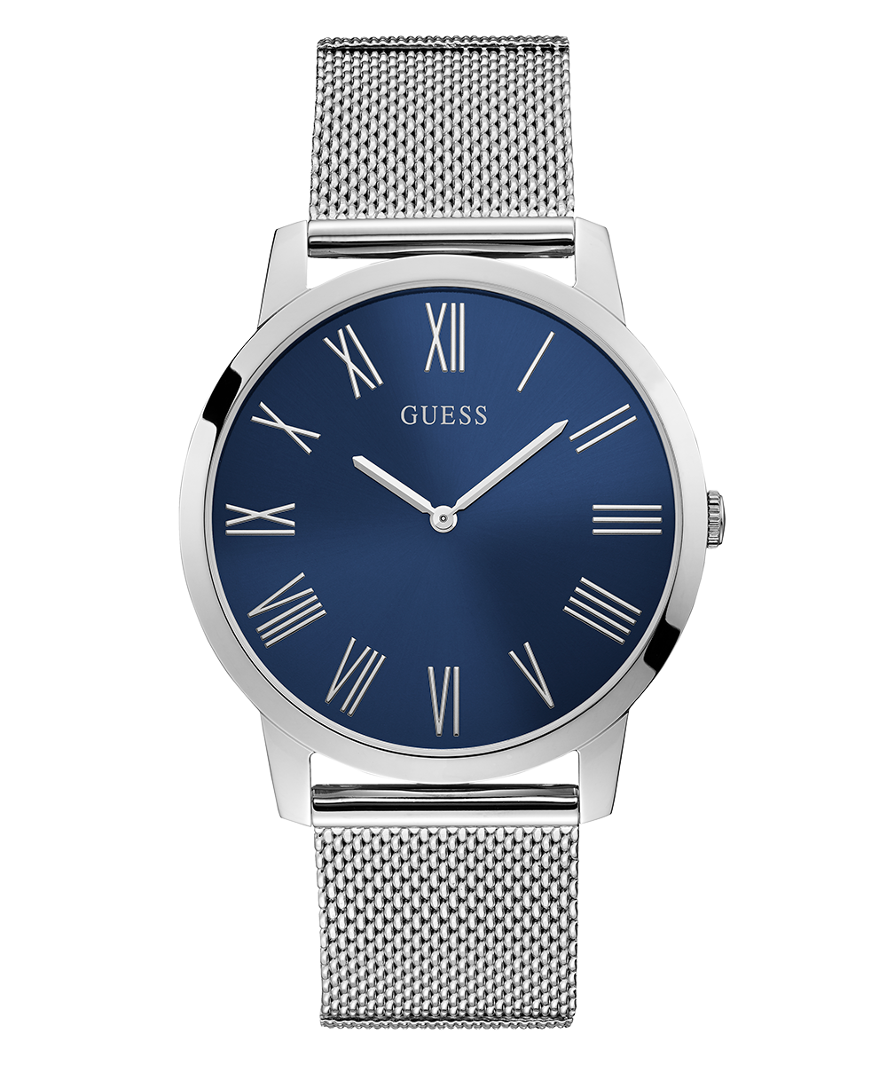 GUESS Mens Silver Tone Analog Watch