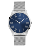 GUESS Mens Silver Tone Analog Watch