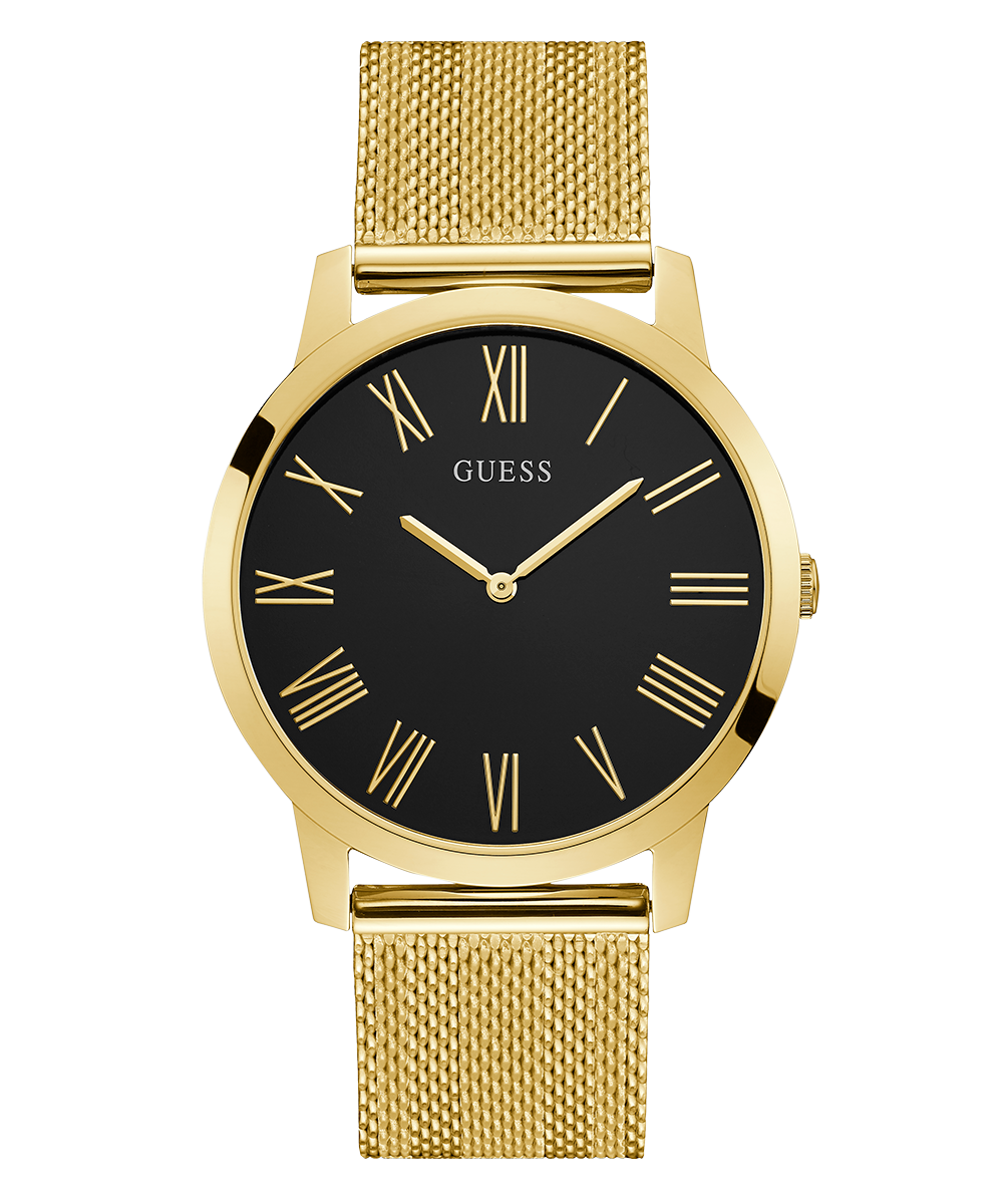 GUESS Mens Gold Tone Analog Watch