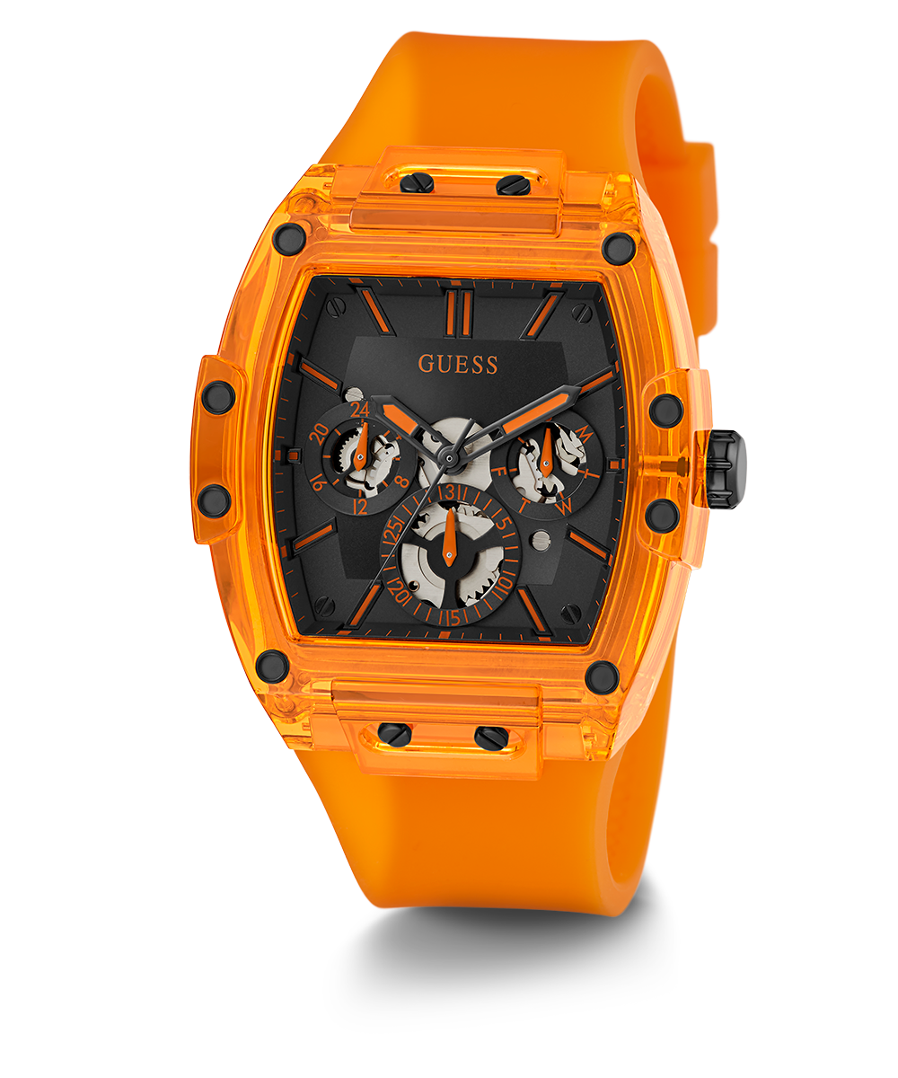 GUESS Mens Orange Multi-function Watch
