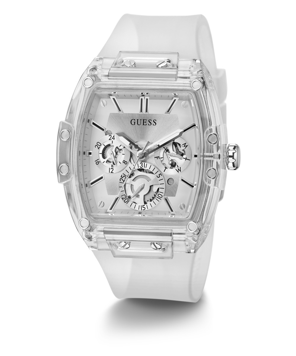GUESS Mens Clear Multi-function Watch