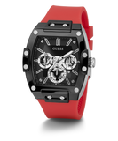 GUESS Mens Red Black Multi-function Watch