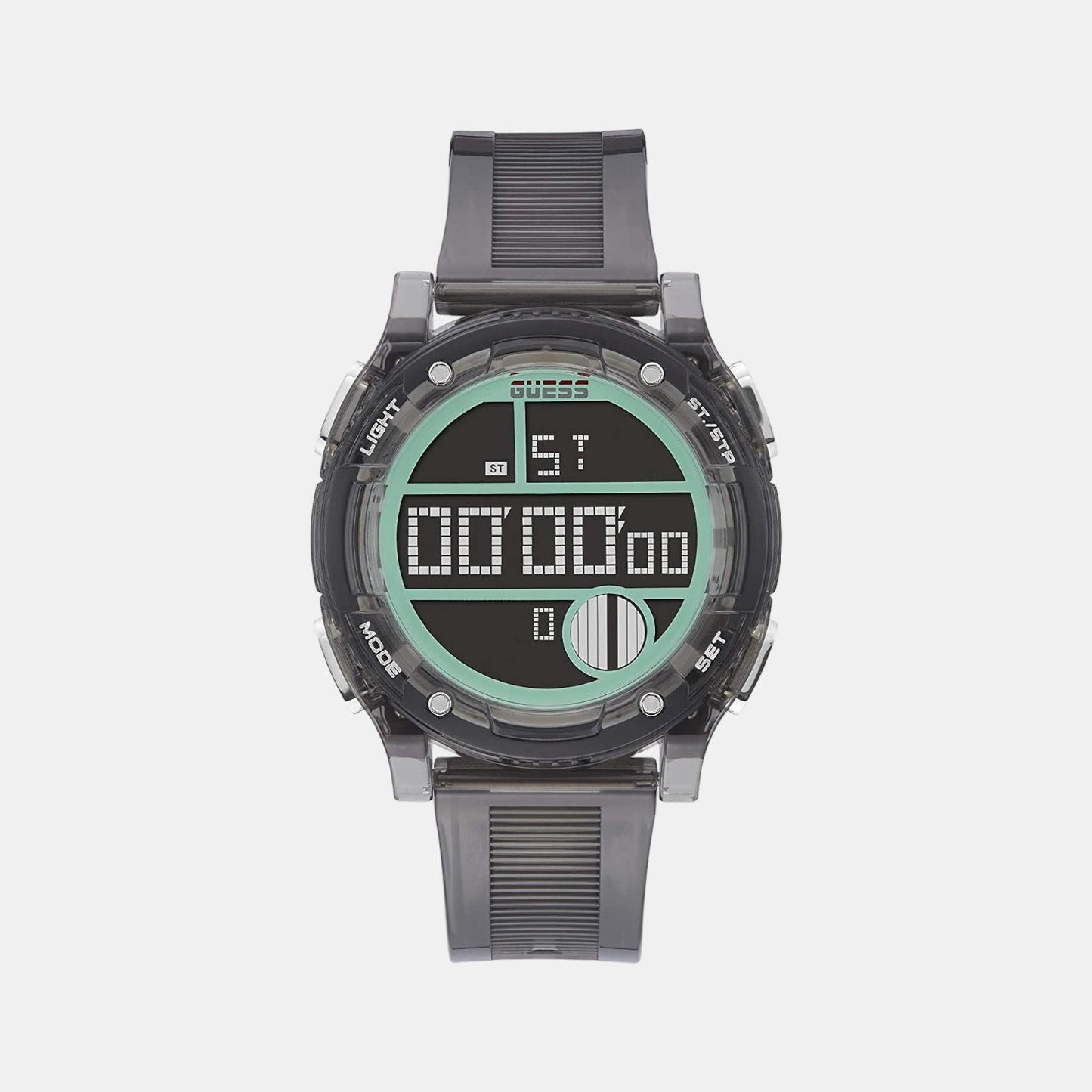 Men Quartz Black Dial Digital Silicone Watch GW0226G3