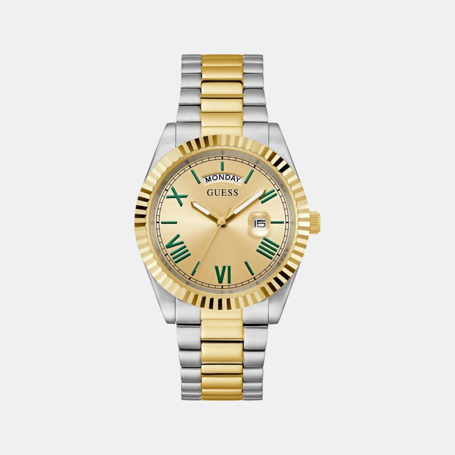 Gd Connoisseur Men Quartz Champagne Dial Analog Stainless Steel GW0265G14 - Guess watch