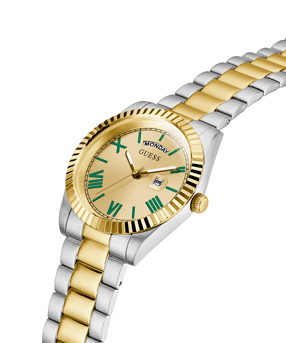 GUESS Mens 2-Tone Day/Date Watch