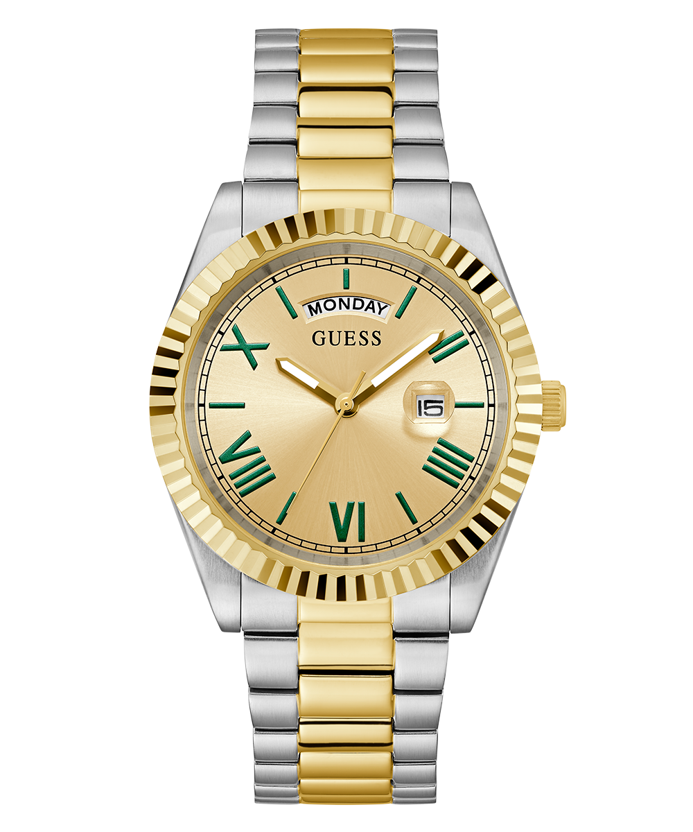 GUESS Mens 2-Tone Day/Date Watch