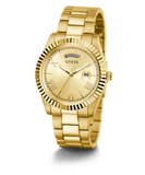 GUESS Mens Gold Tone Day/Date Watch