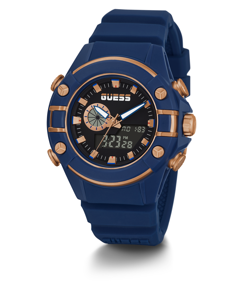 GUESS Mens Blue Digital Watch