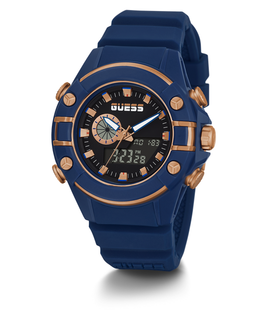 GUESS Mens Blue Digital Watch