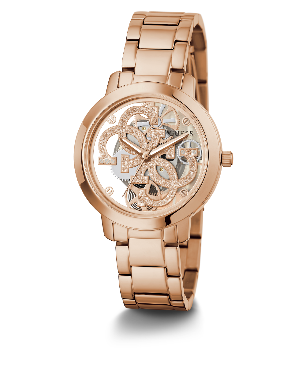 GUESS Ladies Rose Gold Tone Analog Watch