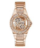 GUESS Ladies Rose Gold Tone Analog Watch