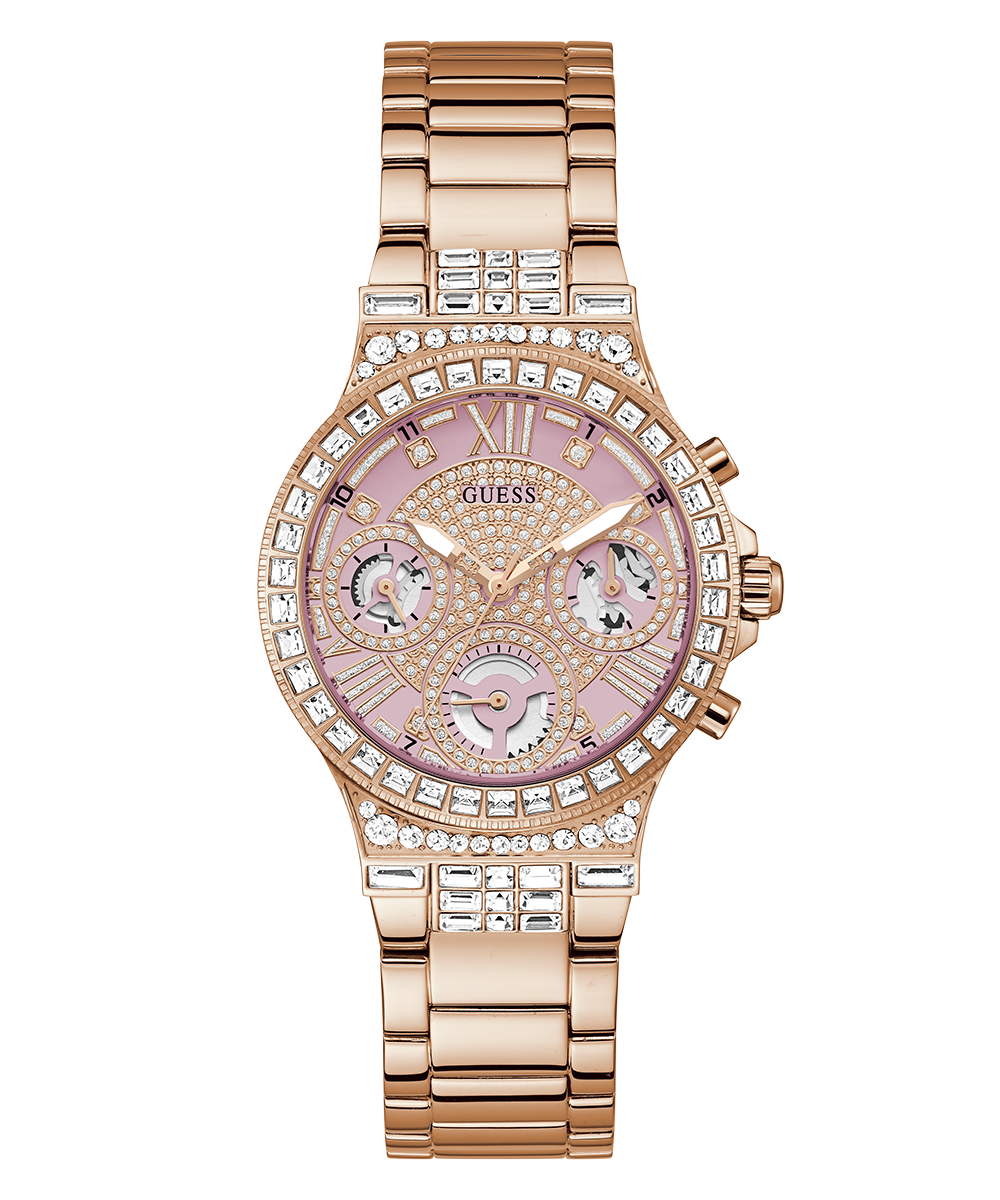 GUESS Ladies Rose Gold Tone Multi-function Watch