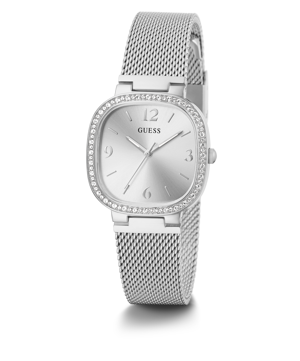 GUESS Ladies Silver Tone Analog Watch
