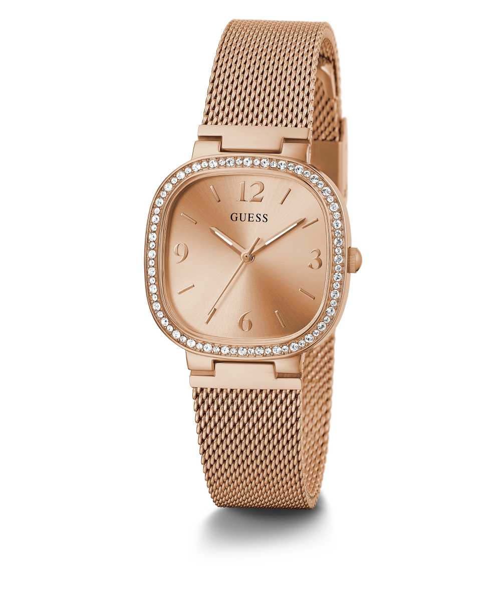 GUESS Ladies Rose Gold Tone Analog Watch
