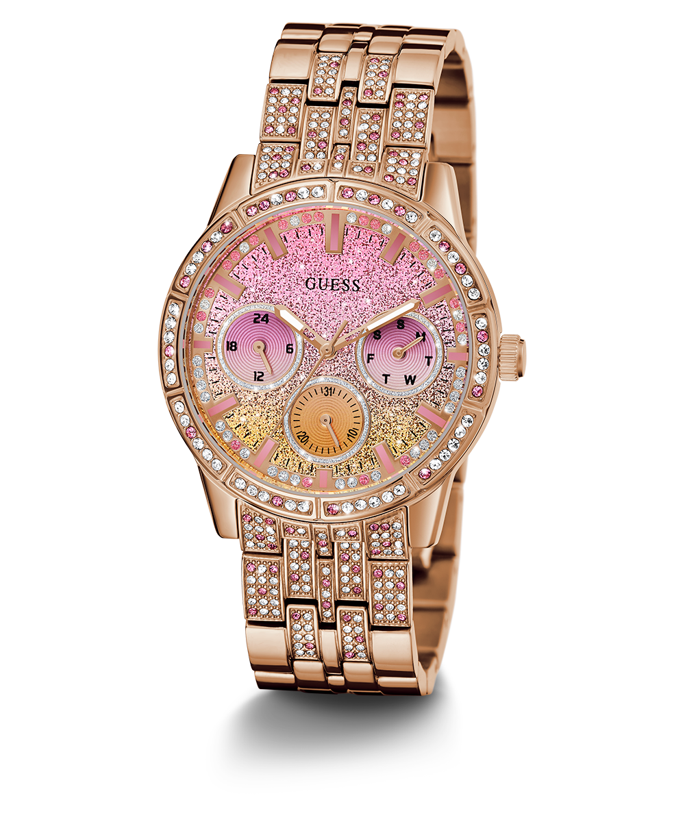 GUESS Ladies Rose Gold Tone Multi-function Watch