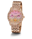 GUESS Ladies Rose Gold Tone Multi-function Watch