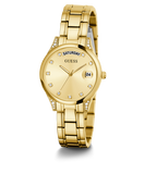 GUESS Ladies Gold Tone Day/Date Watch