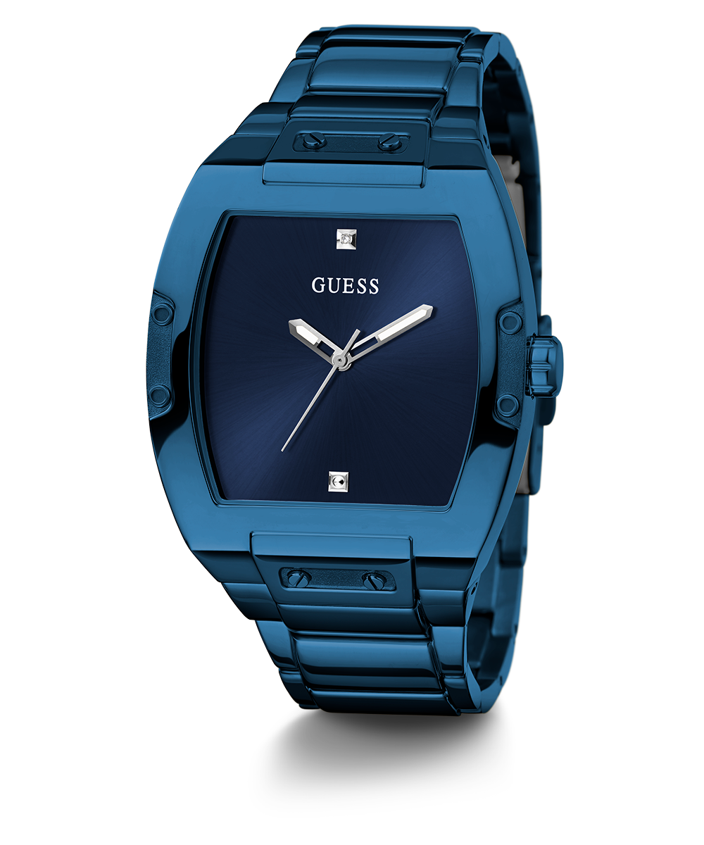 GUESS Mens Blue Analog Watch