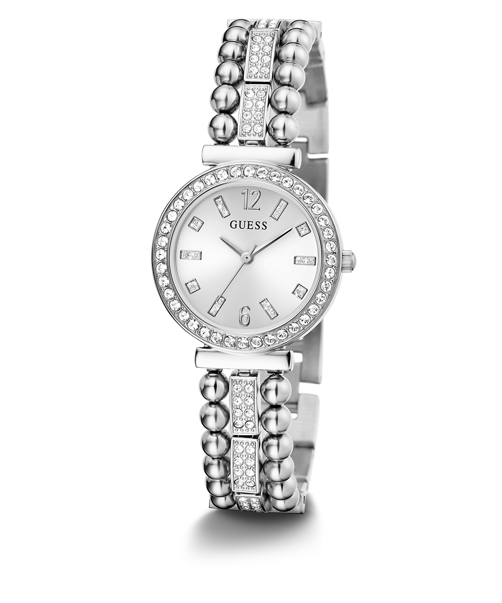 GUESS Ladies Silver Tone Analog Watch